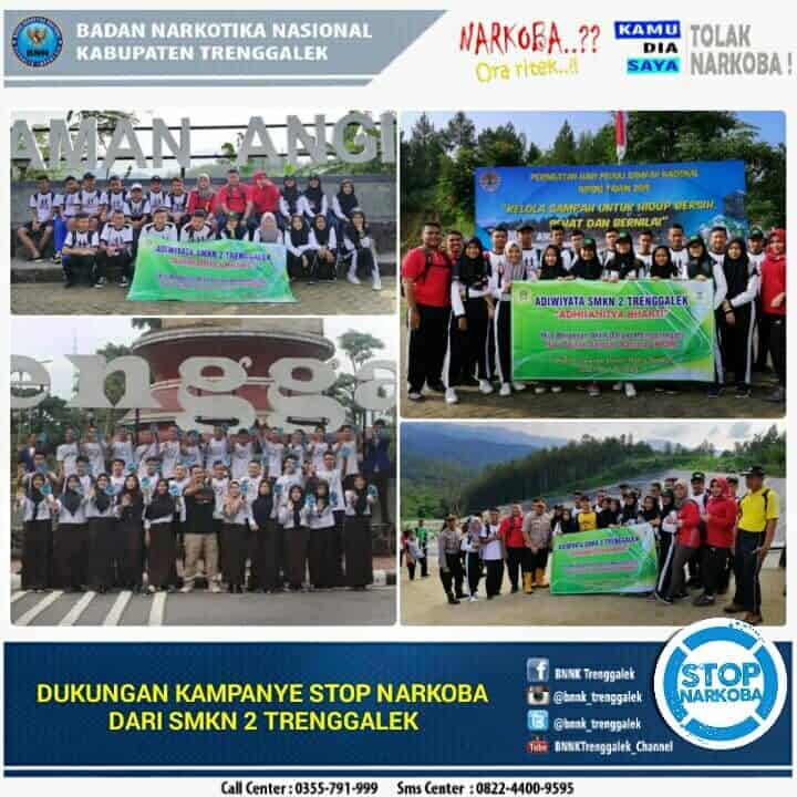 Dukungan Kampanye Stop Narkoba SMKN 2 Trenggalek