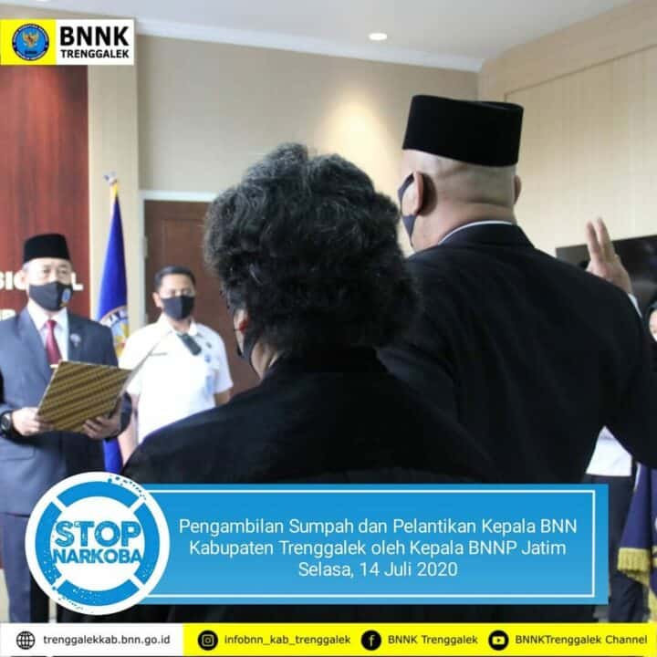 PENGAMBILAN SUMPAH DAN PELANTIKAN KEPALA BNN KABUPATEN TRENGGALEK