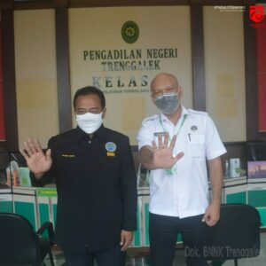 Kepala BNNK Trenggalek melakukan Kunjungan di Pengadilan Negeri Trenggalek