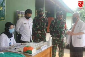 KODIM 0806 Trenggalek Terus Mendukung Program P4GN Melalui Kegiatan Penyuluhan dan Tes Urin Narkoba Terhadap Anggotanya