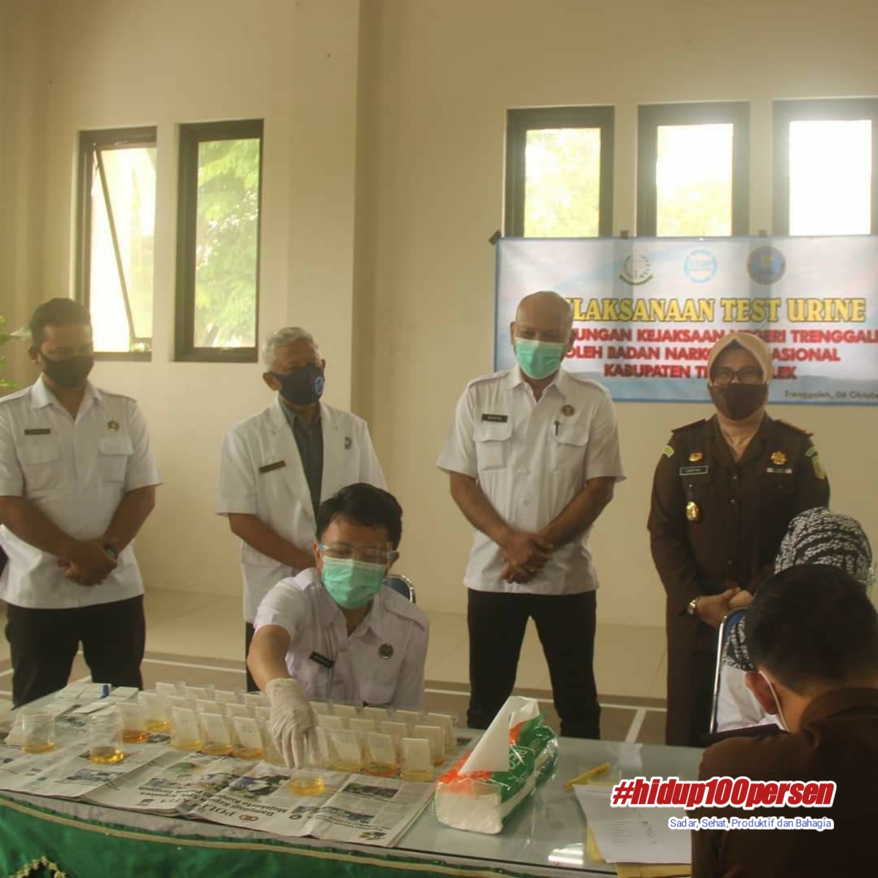 Tes Urin Narkoba kepada Pegawai Kantor Kejaksaan Negeri Trenggalek