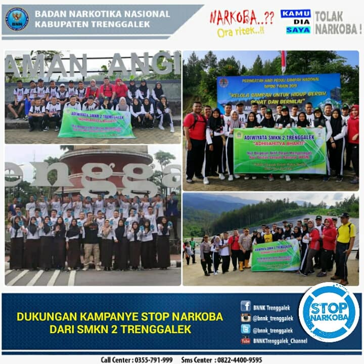 Dukungan Kampanye Stop Narkoba SMKN 2 Trenggalek