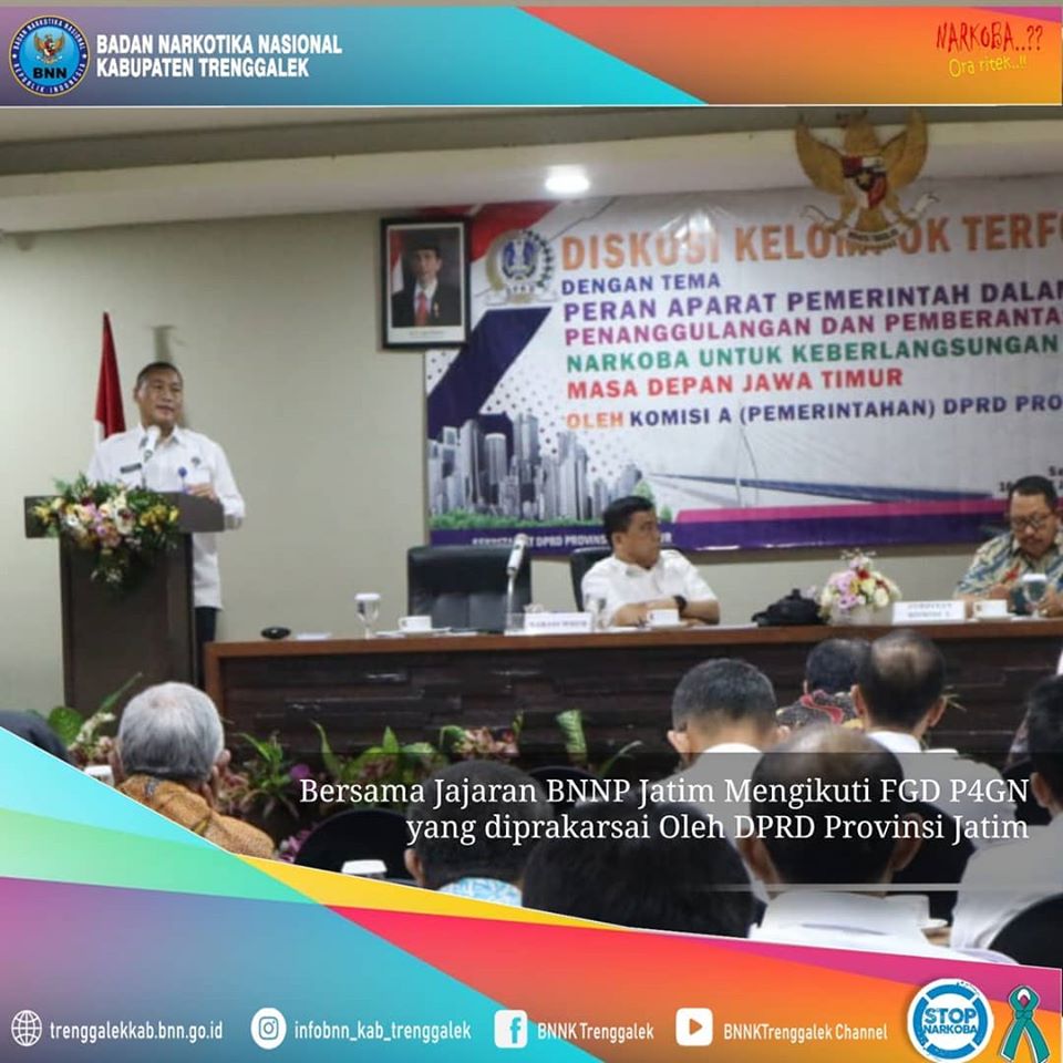Forum Group Discussion (FGD) bersama Jajaran BNNP Jatim yang diprakarsai oleh DPRD Provinsi Jatim Forum Group Discussion (FGD) bersama Jajaran BNNP Jatim yang diprakarsai oleh DPRD Provinsi Jatim