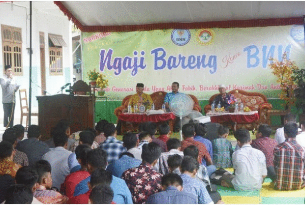 Sosialisasi Bahaya Narkoba pada kegiatan Pengajian dan Sosialisasi Bahaya Narkoba DPD LDII Kabupaten Trenggalek