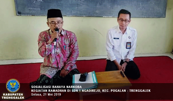 Sosialisasi Bayaha Narkoba Kegiatan Pesantren Ramadhan di SDN 1 Ngadirejo