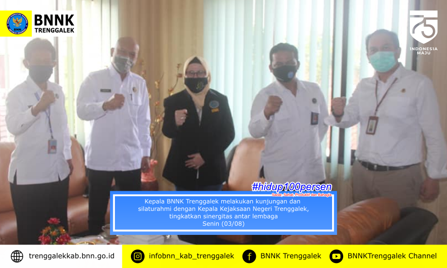 Kepala BNNK Trenggalek Melaksanakan Audiensi, sekaligus Bersilaturahmi dengan Kepala Kejaksaan Negeri Trenggalek