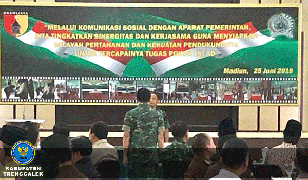 Menghadiri Undangan Kegiatan Peneyelenggaraan KOMSOS dengan Aparat Pemerintahan KOREM 081/DSJ Madiun