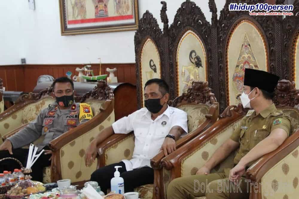 Kunjungan dan Silaturahmi Kepala BNNP Jawa Timur dengan Forkopimda Trenggalek