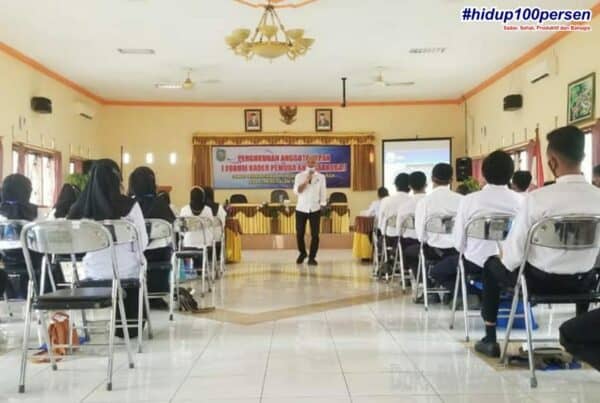 Pembekalan Materi P4GN BNNK Trenggalek pada Kader Inti Pemuda Anti Narkoba (KIPAN) Disdikpora Kabupaten Tenggalek