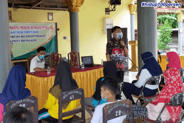 Sosialisasi Bahaya Narkoba kepada Palang Merah Remaja (PMR) Desa Ngulanwetan Kecamatan Pogalan