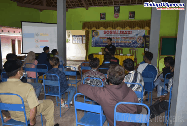 Sosialisasi Bahaya Narkoba pada kegiatan Peningkatan Kapasitas Karang Taruna Desa Terbis
