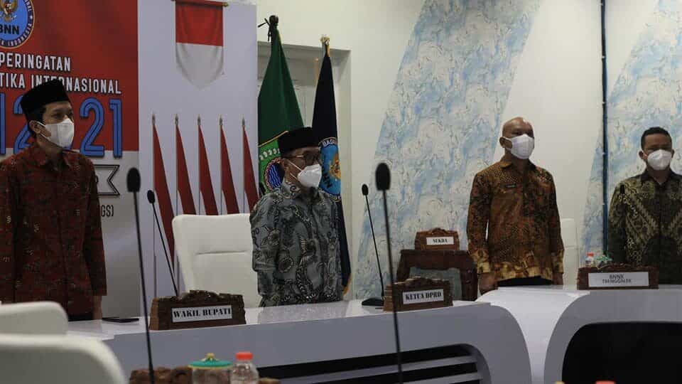 PUNCAK PERINGATAN HARI ANTI NARKOTIKA INTERNASIONAL TAHUN 2021 BNNK TRENGGALEK
