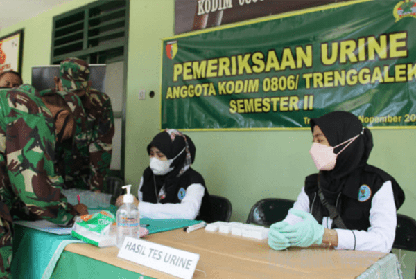 Tes Urin dan Sosialisasi P4GN Anggota TNI Kodim 0806