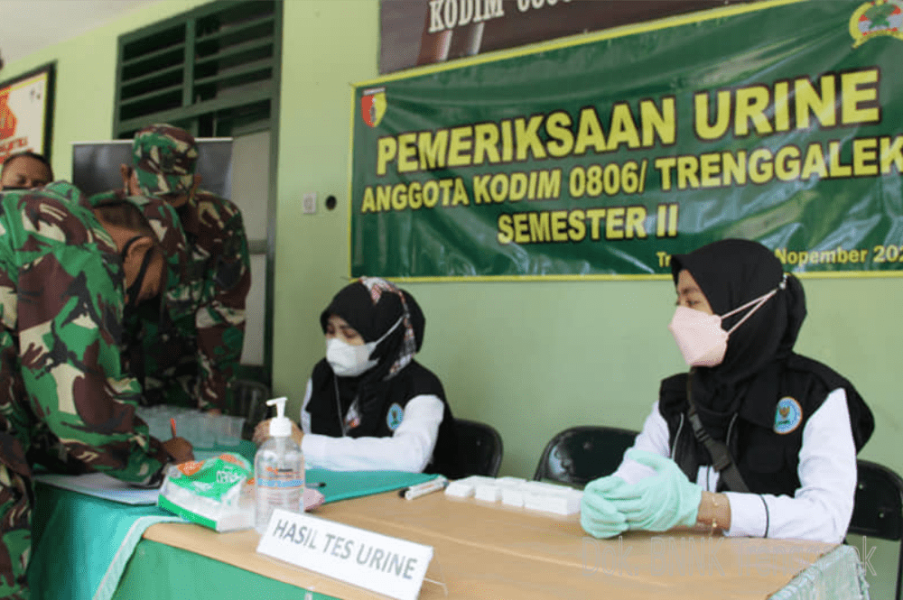 Tes Urin dan Sosialisasi P4GN Anggota TNI Kodim 0806