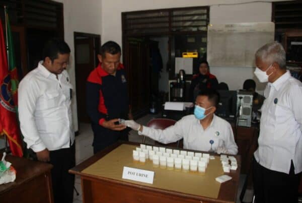 Tes Urin Narkoba Satuan Polisi Pamong Praja dan Kebakaran Kabupaten Trenggalek