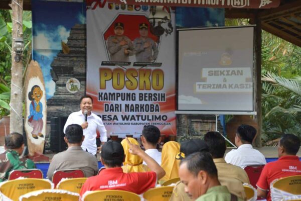 BNNK TRENGGALEK DUKUNG PROGRAM KAMPUNG BERSIH NARKOBA POLRES TRENGGALEK