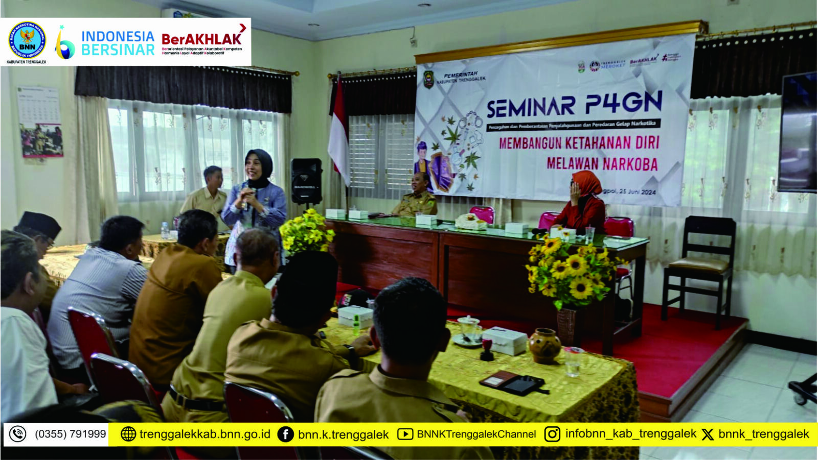 SEMINAR P4GN & TES URIN BAGI KADES PERANGKAT DESA DI WILAYAH KECAMATAN DURENAN