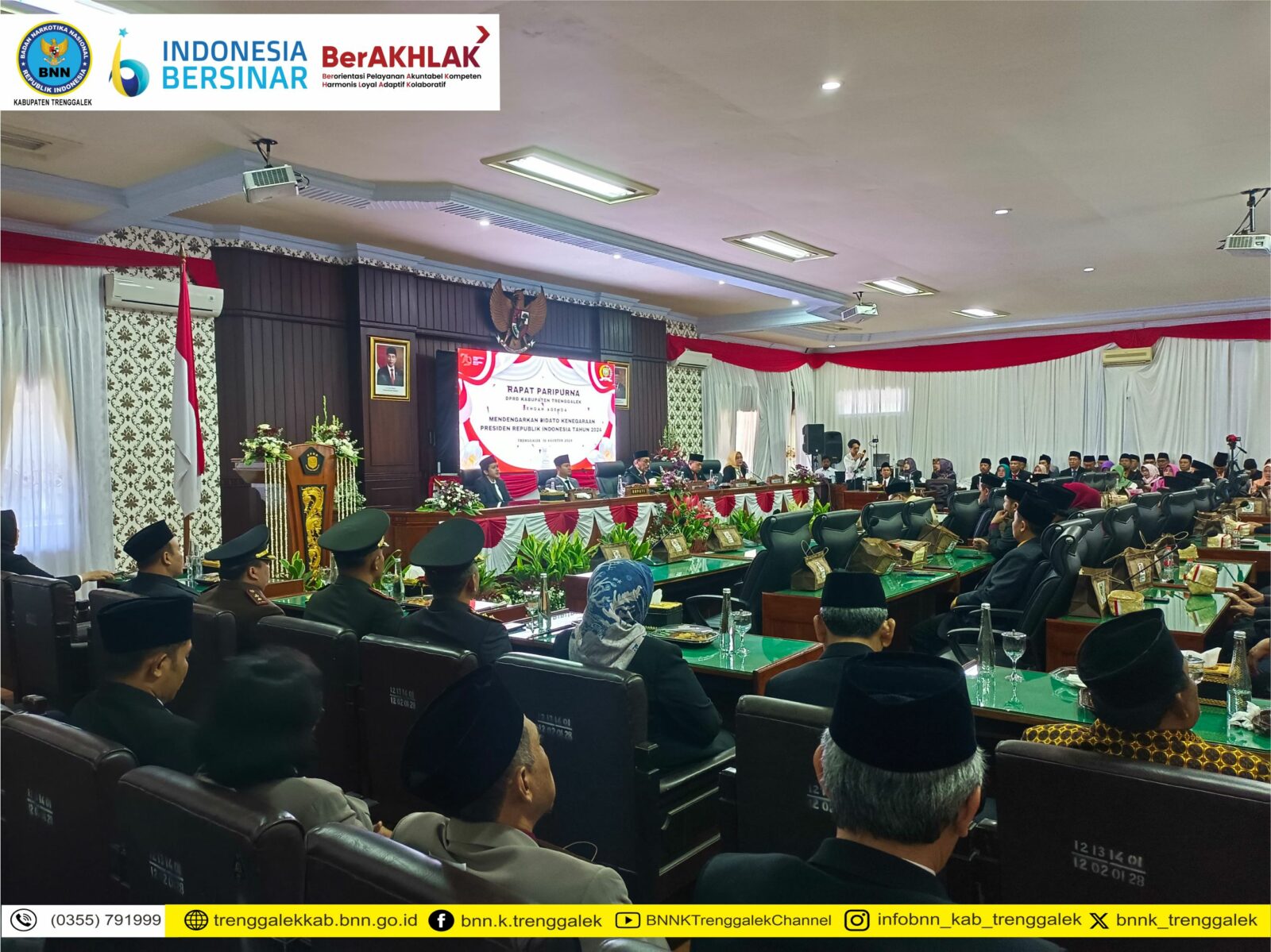 KEPALA BNNK TRENGGALEK HADIRI SIDANG PARIPURNA DPRD KABUPATEN TRENGGALEK