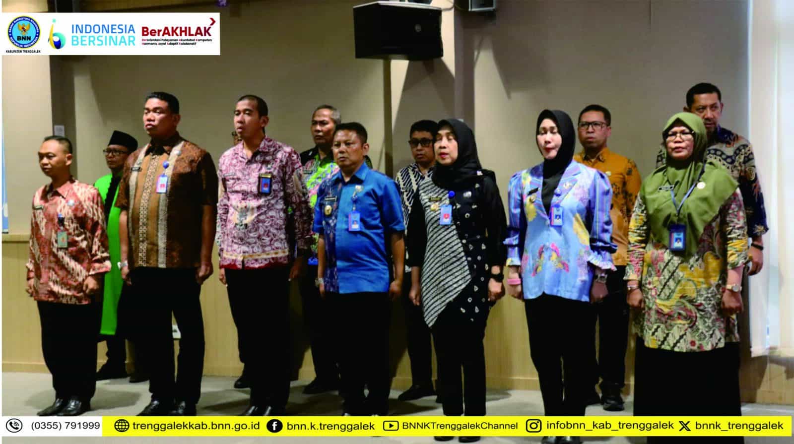 PENGAMBILAN SUMPAH DAN PELANTIKAN JABATAN FUNGSIONAL DI LINGKUNGAN BNNP JAWA TIMUR