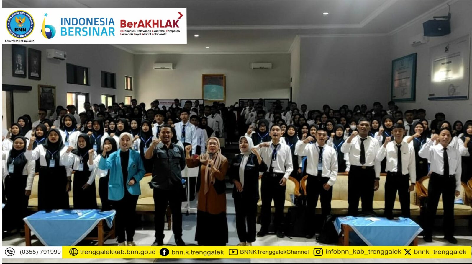 PEMBEKALAN DAN SOSIALISASI P4GN, SERTA DEKLARASI ANTI NARKOBA PADA PKKMB TAHUN 2024 STKIP PGRI TRENGGALEK