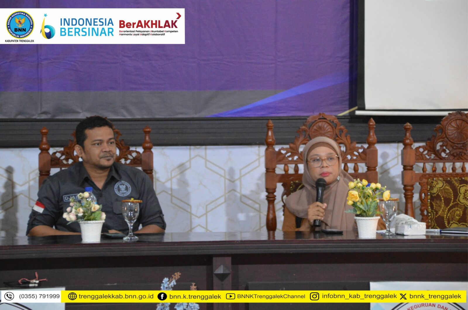 PEMBEKALAN DAN SOSIALISASI P4GN, SERTA DEKLARASI ANTI NARKOBA PADA PKKMB TAHUN 2024 STKIP PGRI TRENGGALEK