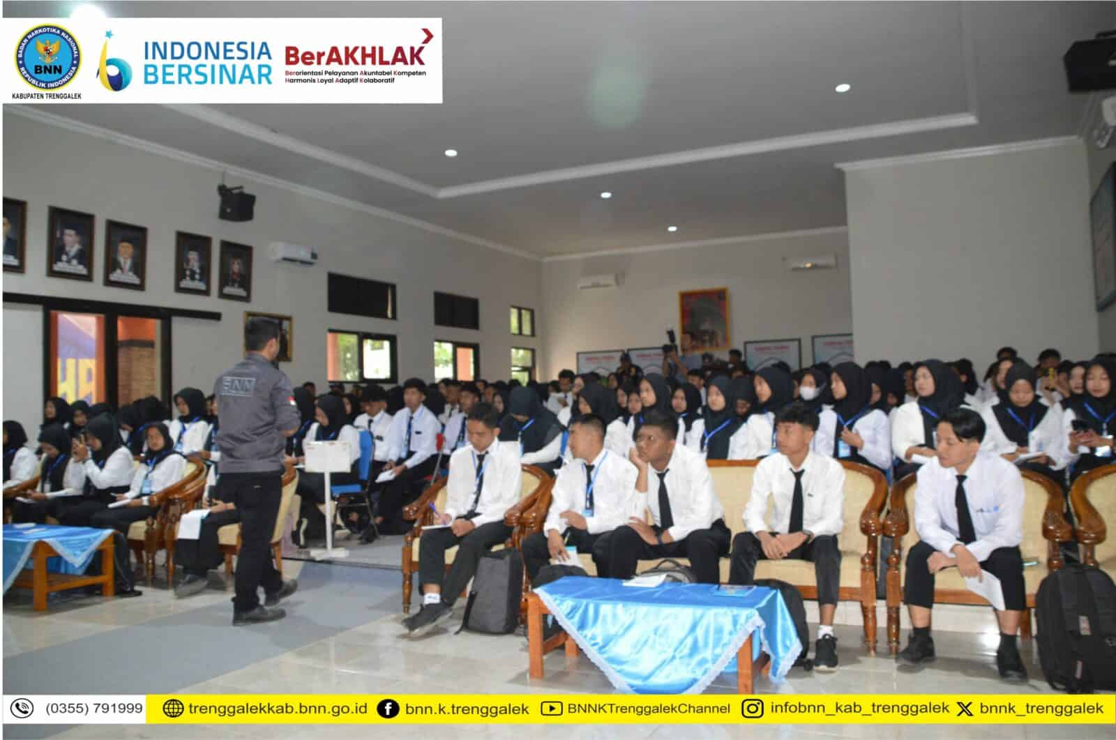 PEMBEKALAN DAN SOSIALISASI P4GN, SERTA DEKLARASI ANTI NARKOBA PADA PKKMB TAHUN 2024 STKIP PGRI TRENGGALEK
