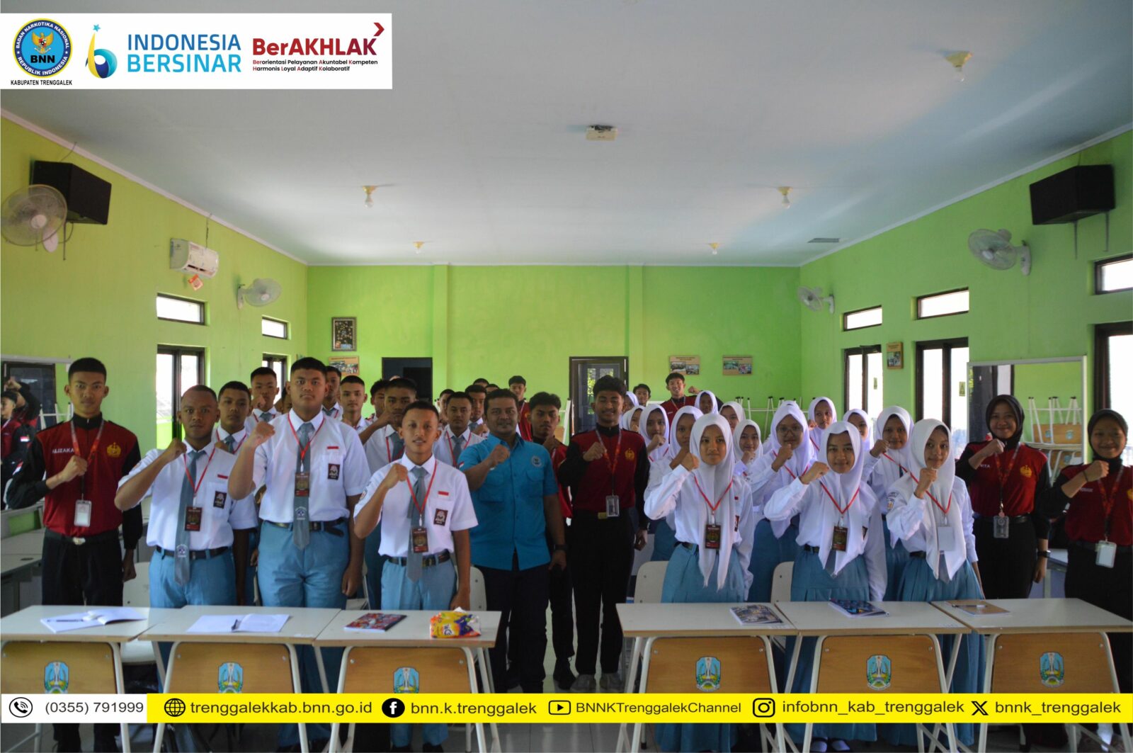 PEMBEKALAN MATERI P4GN PADA KEGIATAN PENDIDIKAN DAN PELATIHAN BELA NEGARA 2024 PASKIBRA SMAN 1 DURENAN