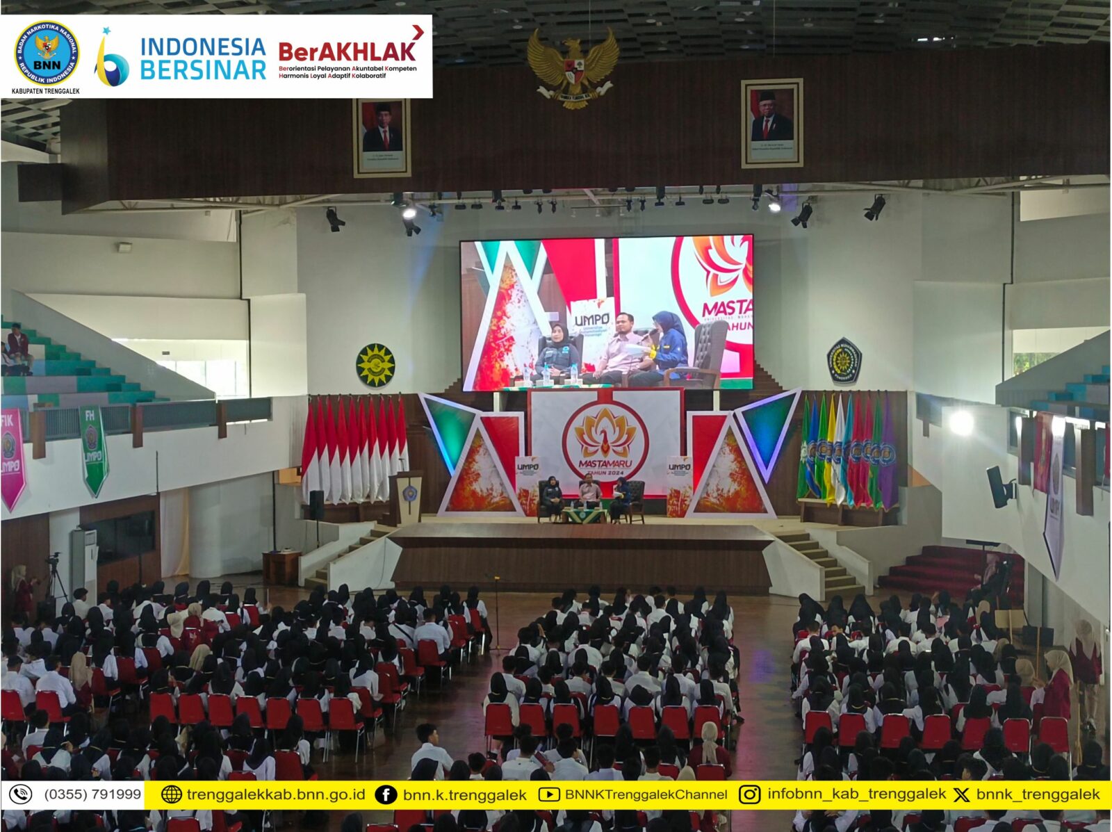 PEMBEKALAN P4GN DAN DEKLARASI ANTI NARKOBA di KEGIATAN MATSAMARU UNMUH PONOROGO