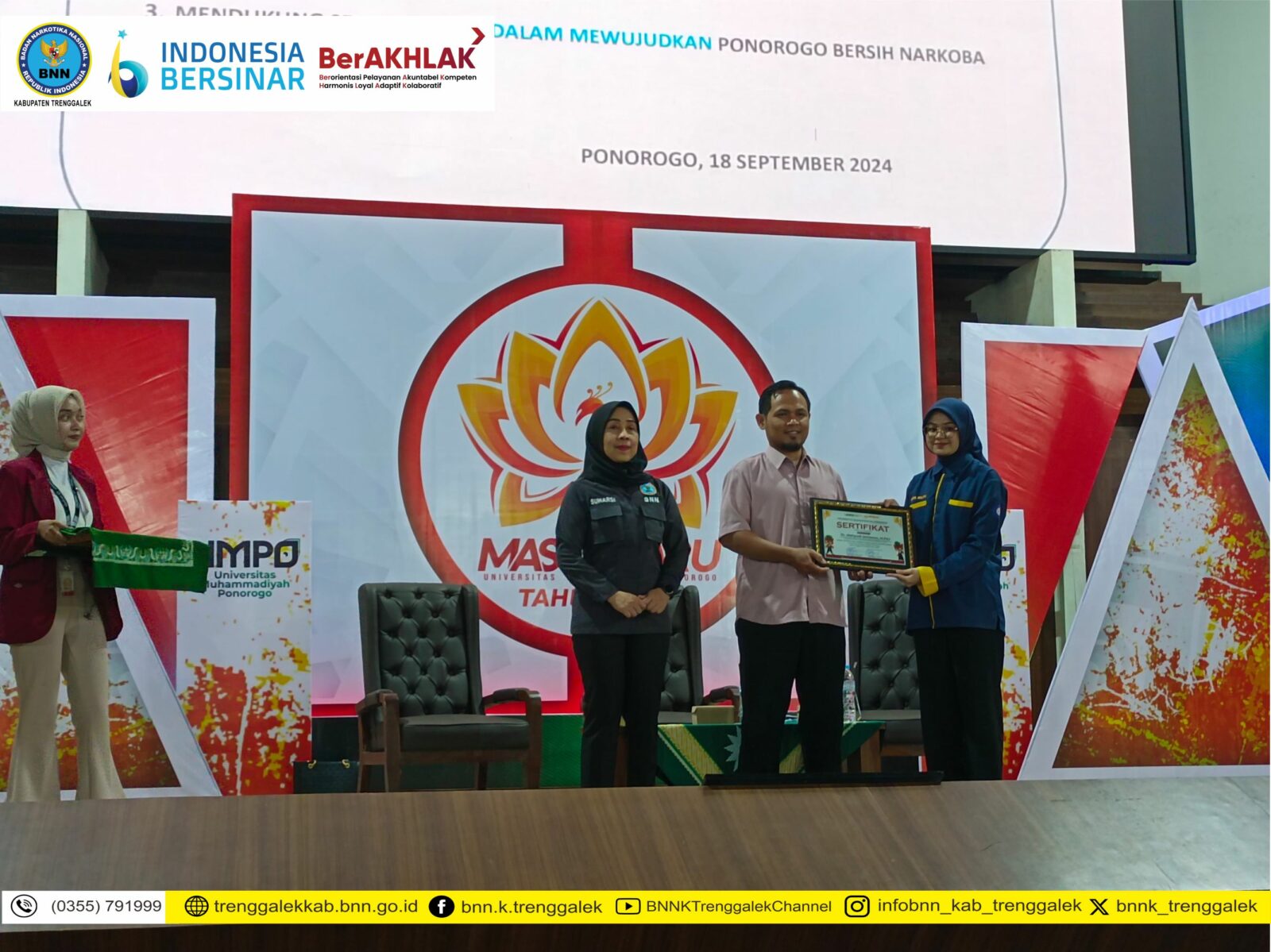 PEMBEKALAN P4GN DAN DEKLARASI ANTI NARKOBA PADA KEGIATAN MATSAMARU UNMUH PONOROGO PEMBEKALAN P4GN DAN DEKLARASI ANTI NARKOBA di KEGIATAN MATSAMARU UNMUH PONOROGO