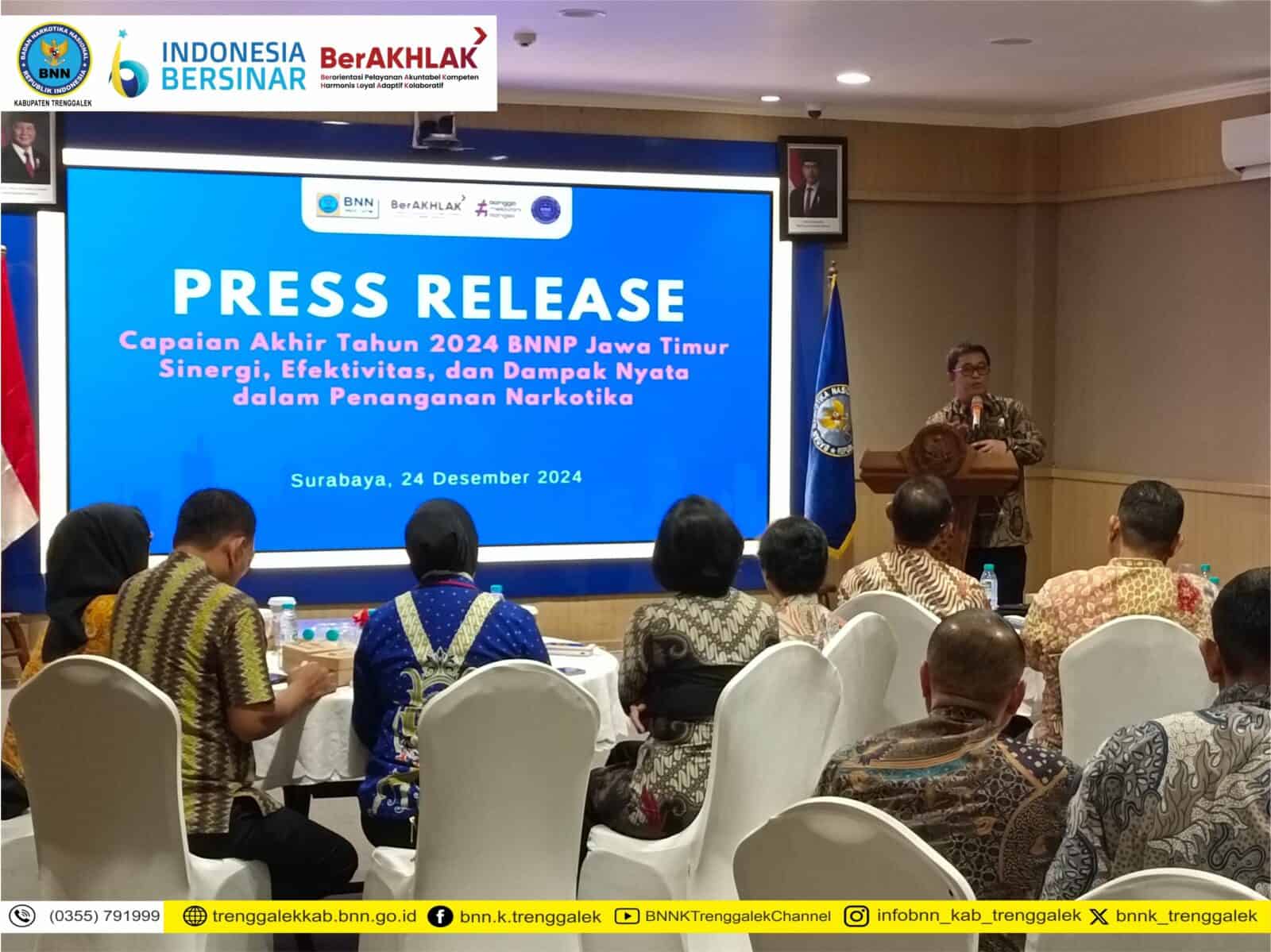 Press Released Capaian BNNP Jawa Timur dan Jajaran Tahun 2024 Press Released Capaian BNNP Jawa Timur dan Jajaran Tahun 2024