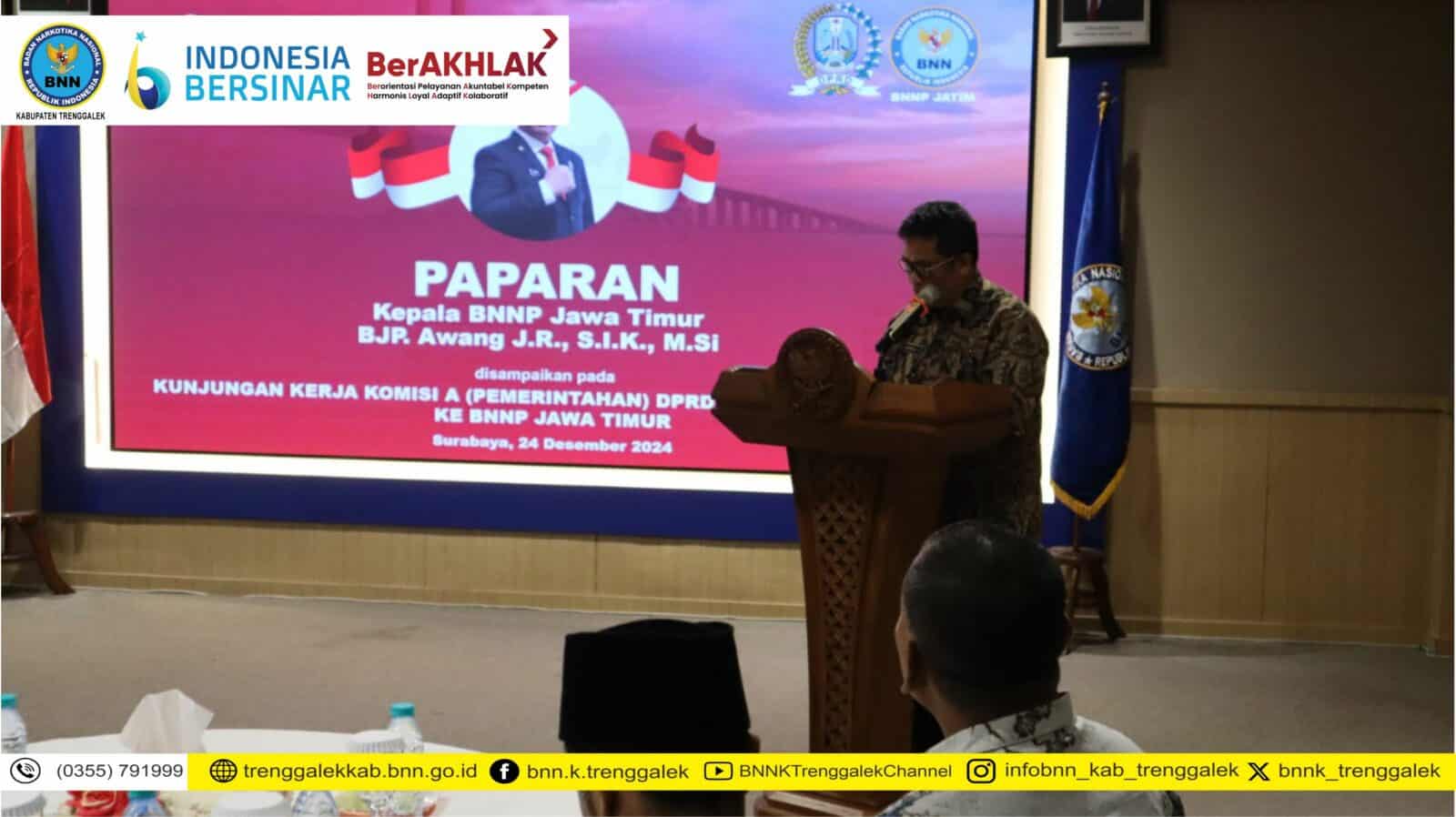 Press Released Capaian BNNP Jawa Timur dan Jajaran Tahun 2024