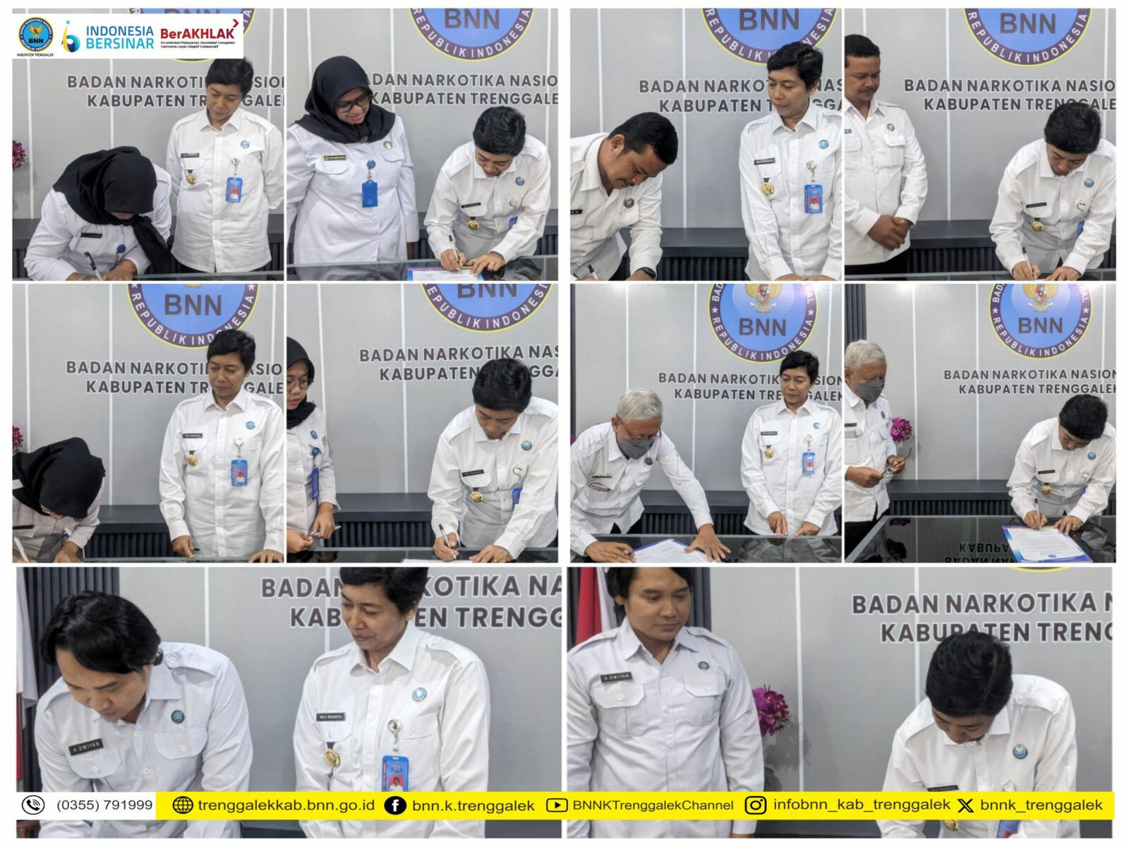 Penanda Tanganan Pakta Integritas BNNK Trenggalek Tahun 2025