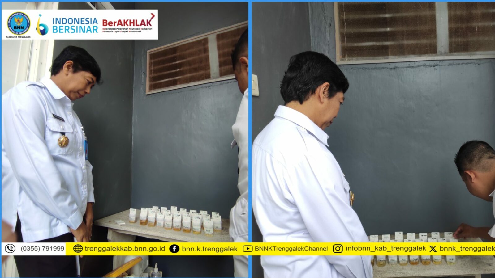 Sidak Tes Urine Personil BNNK Trenggalek