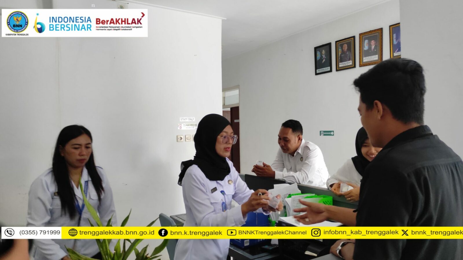 Sidak Tes Urine Personil BNNK Trenggalek