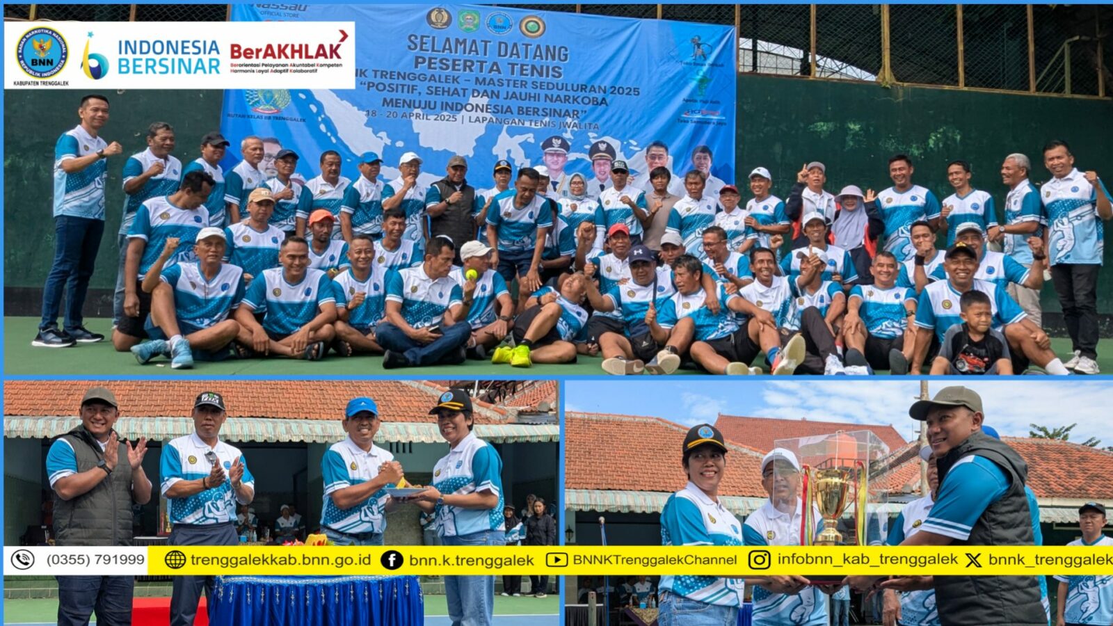 PEMBUKAAN TURNAMEN TENIS BNNK TRENGGALEK - MASTER SEDULURAN TAHUN 2025 PEMBUKAAN TURNAMEN TENIS BNNK TRENGGALEK – MASTER SEDULURAN TAHUN 2025