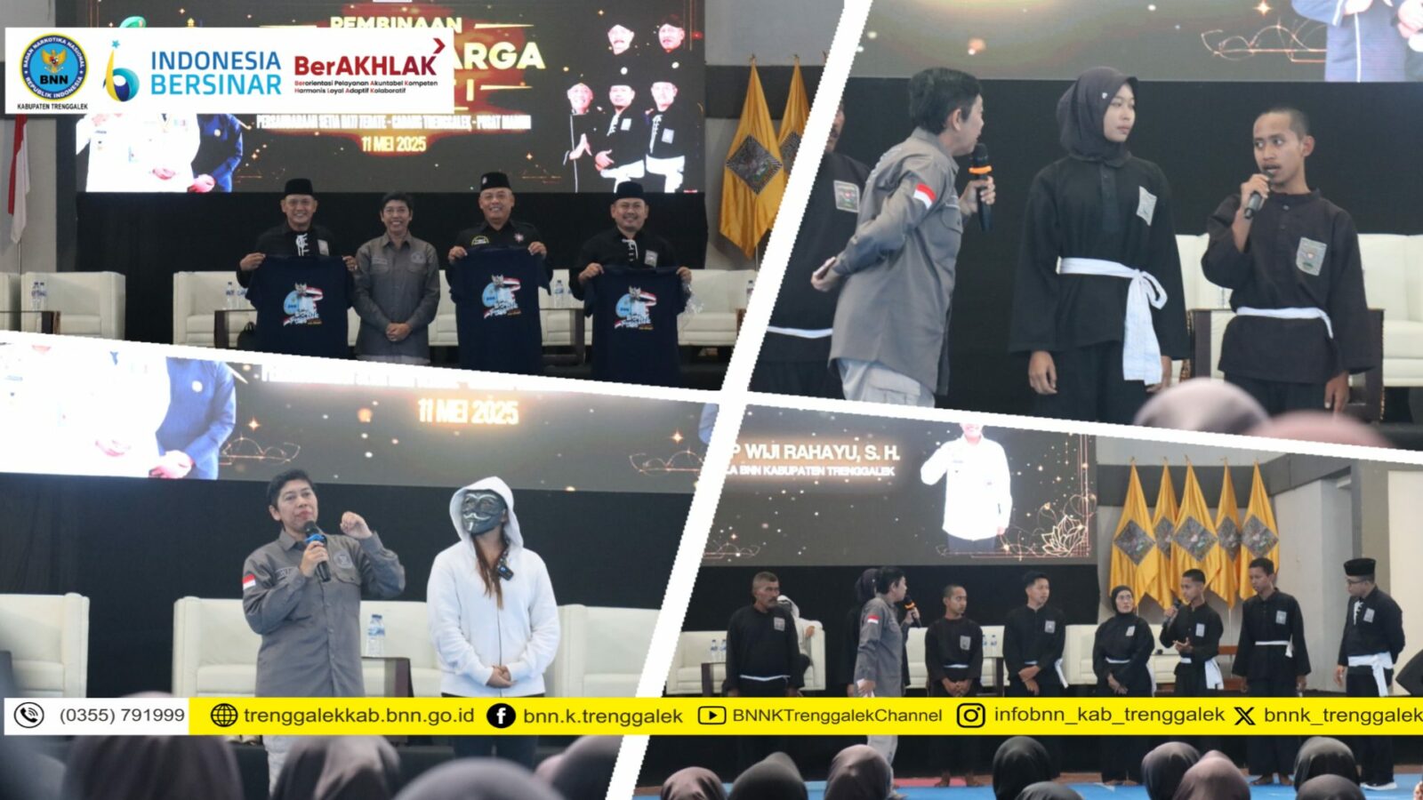 BNNK Trenggalek Berikan Pembekalan P4GN kepada 1600 Calon Warga PSHT BNNK Trenggalek Berikan Pembekalan P4GN kepada 1600 Calon Warga PSHT